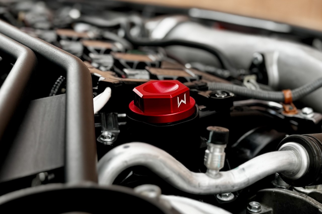 Redline Red Cap on 11th Gen Civic Si