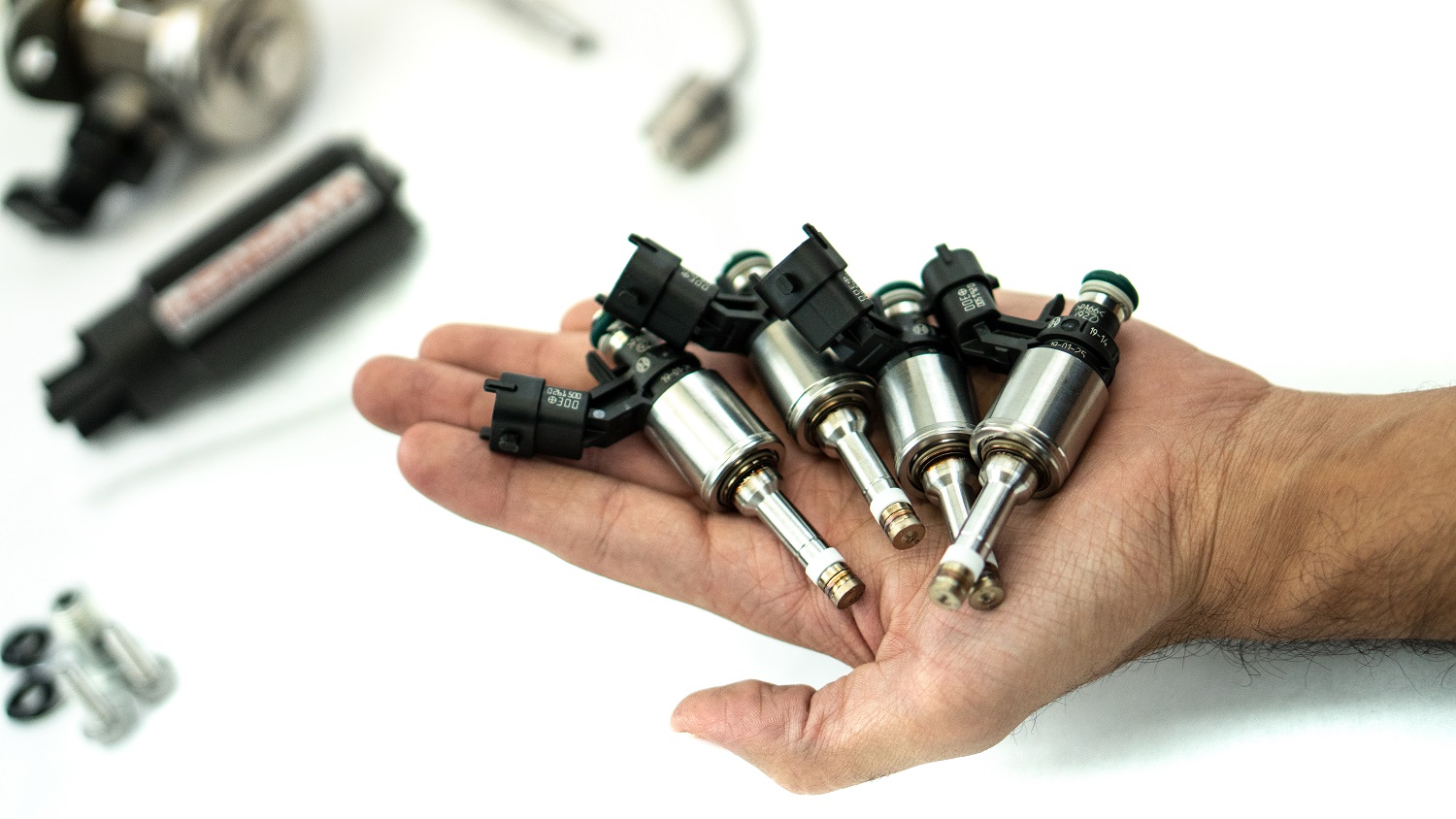 Upgraded fuel injectors flow 20% more than stock