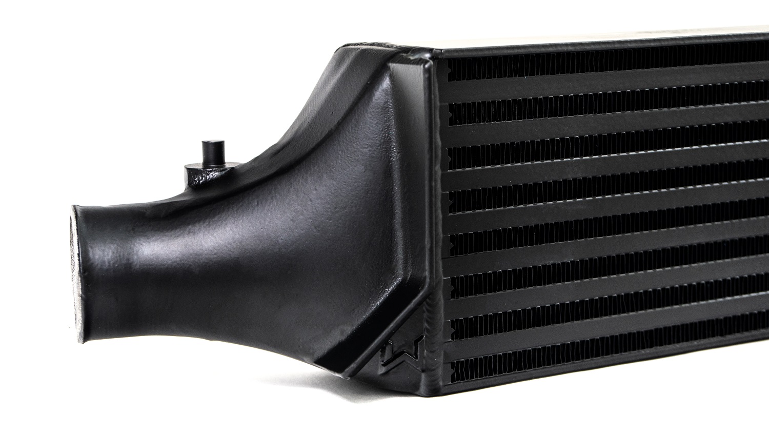 Cast aluminum endtanks provide smooth flow in and out of the 27WON Intercooler