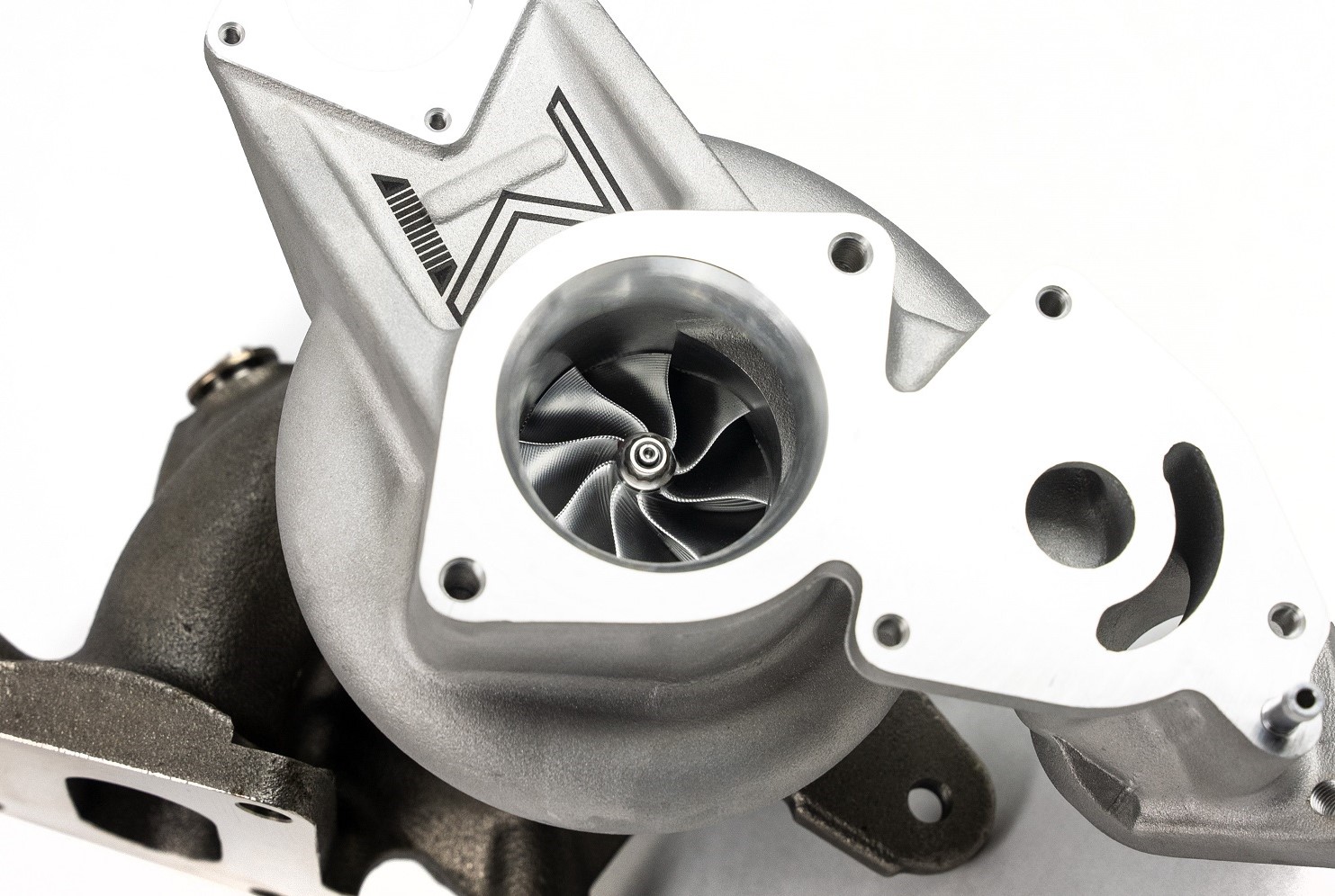 8+0 Point milled compressor wheel allows more air to be moved for a given boost pressure
