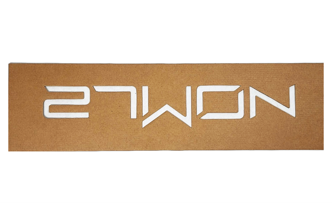 A perfect cut-out for a new crisp and clean "27WON" logo