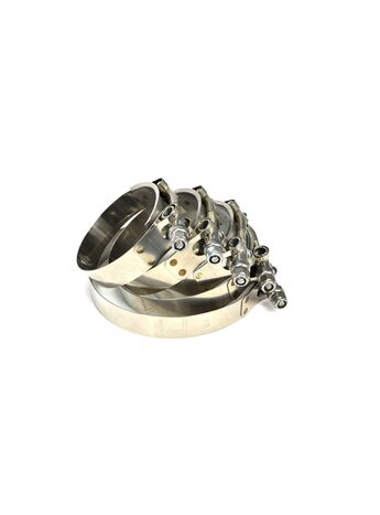 No Worm Gear Clamps Here! Stainless Steel T-Bolt Clamps provide superior strength and durability, plus they look great in your engine bay.