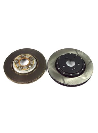 Increased diameter and thickness improve thermal capacity and braking performance vs the SI OEM brake rotors