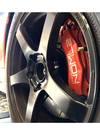 Design to fit within 17in and larger wheels.  Some wheels will require wheel spacers
