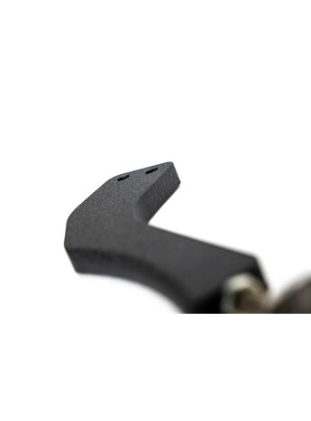 Made from billet aluminum and finished in a black powder coat for a stealth look