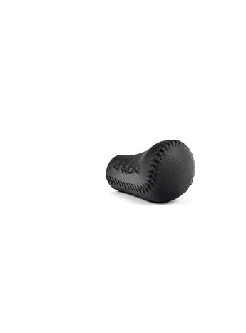 Black leather with black stitching