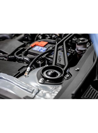Open top-hat design allows for easy access to strut mount. Ideal for those with coil-overs or air bag systems