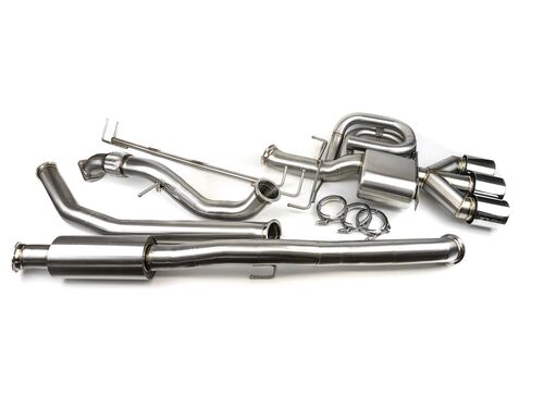 100% T304 Stainless Steel from downpipe to tips