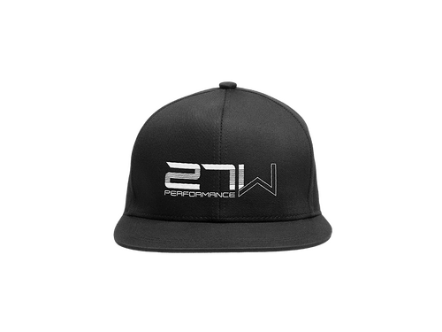 Clean 27W embroidery on the front
