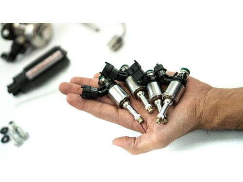 Upgraded fuel injectors flow 20% more than stock