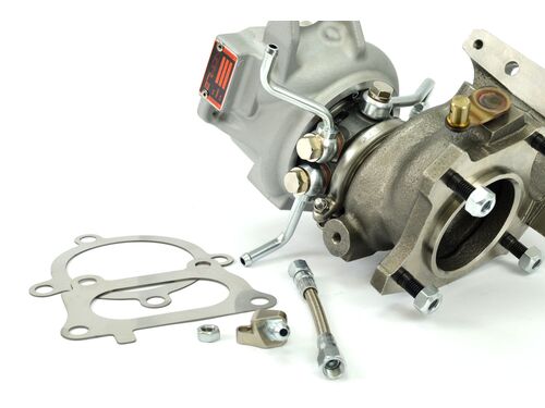 Oil Lines, Coolant Lines, and Downpipe Studs/Nuts Included for quick and easy installation