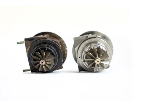 9-blade turbine wheel to helps reduce back pressure in the exhaust stream and make more power