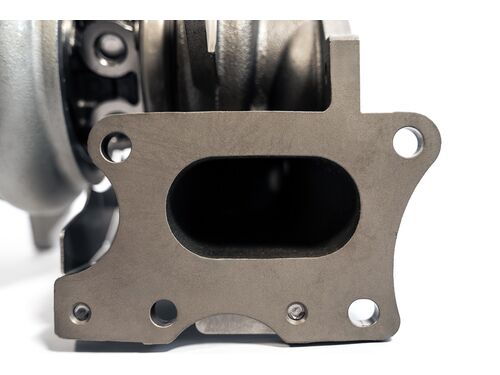 Exhaust gases enter the hot side of the turbo and large turbine wheels allow for massive top end power