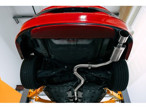 A true 2.5 Inch exhaust without any flow restrictions