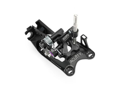 ACUITY 4-way adjustable shifter top view showing aluminum frame and linkage