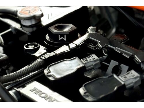 Stealth Black Billet Oil Cap on FC