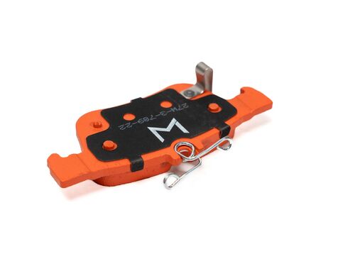 OEM like hardware means imbedded wear indicators tell you when it's time for a fresh set of pads