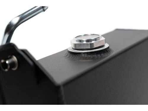 A handy sight glass to check fluid levels anytime you want