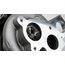 The 6x6 billet compressor wheel is designed to optimize the air coming into the larger cover