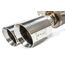 Dual 4" tips with double walled construction for a demanding presence