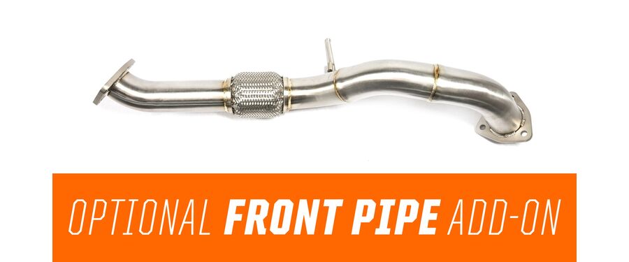 Located after your down-pipe our optional front-pipe will help complete your system