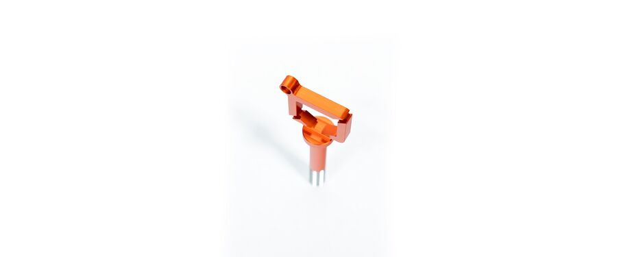 Our anodized Orange dipstick makes it easy to check your coolant level