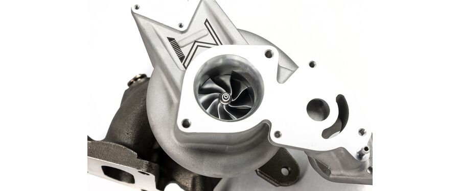 8+0 Point milled compressor wheel allows more air to be moved for a given boost pressure