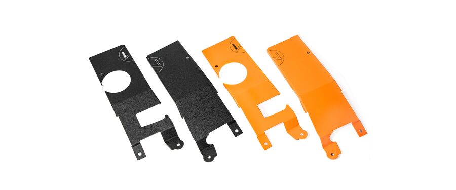 Choose between wrinkle black or signature orange finish