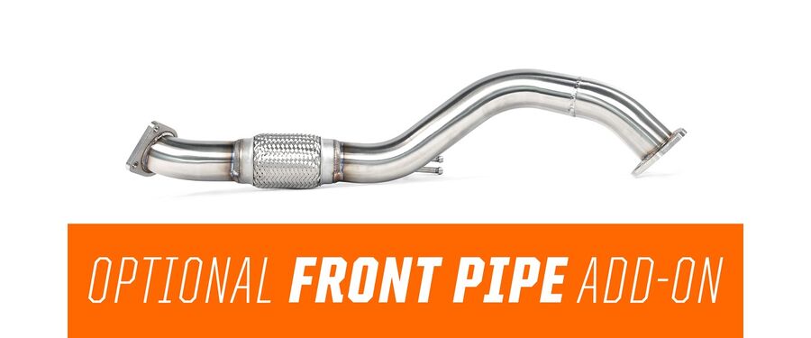 Dial in your ideal exhaust setup with an optional front-pipe add-on to make it a true cat-back system